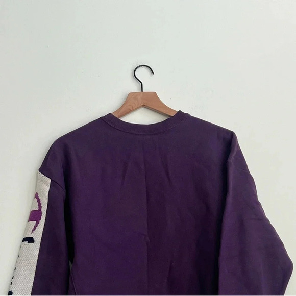 New Champion Reverse Weave Sweatshirt Purple Long Sleeve Embroidered Knit logo - Picture 5 of 16